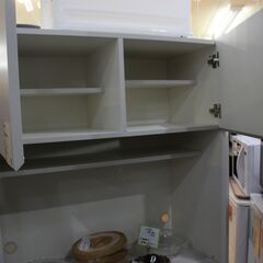 【川崎市宮前区リサイクルオフ】パモウナ　キッチンボード　食器棚　マットホワイト　w90㎝の画像