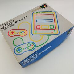 スーパーファミコン本体＋コントローラー2個＋マリオカートソフトの画像