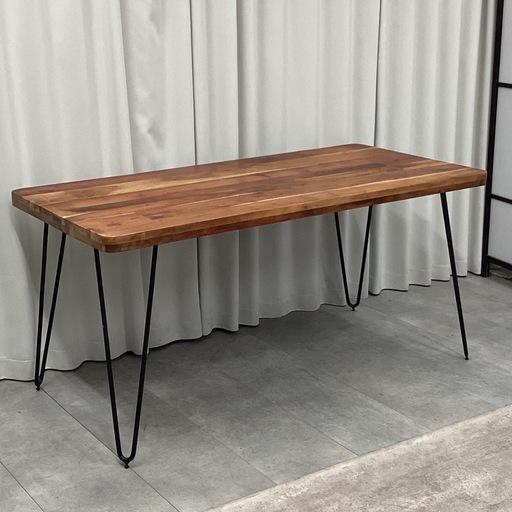 KI-1【新入荷　リサイクル品】NOCE ノーチェ　SLO-01/アカシア無垢材　ダイニングテーブル　ブラウン系