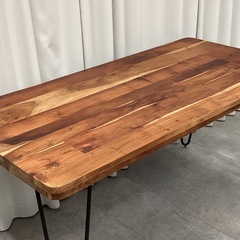 KI-1【新入荷　リサイクル品】NOCE ノーチェ　SLO-01/アカシア無垢材　ダイニングテーブル　ブラウン系の画像