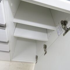 北海道 千歳市/恵庭市 近郊配送 ニトリ レンジボード キッチンボード ホワイト 店頭でのお受渡し大歓迎の画像