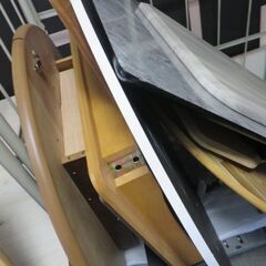第1025回 無料差し上げます　廃材　未使用　木製　テーブル天板　円卓　長方形　DIY素材にの画像