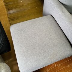 【ジャングルジャングル深井店】★オットマン付き3Pソファー 布 グレー  ソファー 家具 堺市（中区 堺区 東区 西区 南区 北区）和泉市 河内長野市 富田林市 松原市 狭山市 深井 【FU2693】の画像