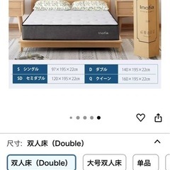 Inofia ダブルポケットコイルマットレスの画像