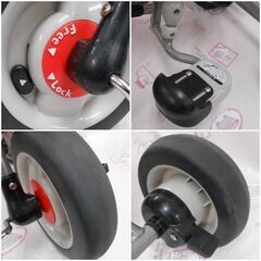 ♪ides compo アイデス コンポ タウン 折りたたみ三輪車 舵取りハンドル付♪の画像