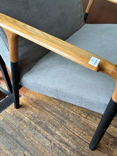 ジャングルジャングル深井店】☆ソファー グレー シミ有 2～3人用 家具