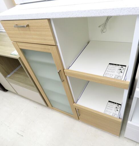 北海道 千歳市/恵庭市 近郊配送 レンジ台 レンジボード 食器棚 店頭でのお受渡し大歓迎