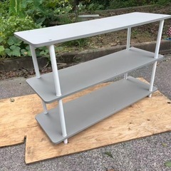 オープンシェルフユニット 白 ホワイト　脚付の画像