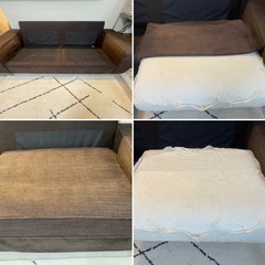 IKEA 3人がけソファ KIVIK ブラウンの画像