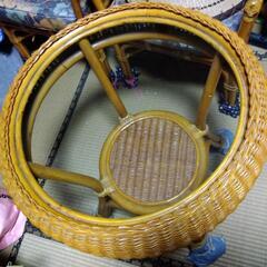 籐家具★ラタン家具★テーブルチェアセットの画像