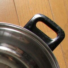 未使用品【両手鍋 ２０ｃｍ IH200V対応】ステンレス鍋の画像