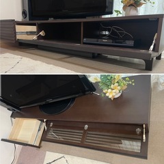テレビボード　幅170cm ダークブラウンの画像