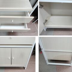 キッチンキャビネット 幅59×奥行40×高さ123㎝ 収納棚 食器棚 シェルフファルキャビネット 西岡店　の画像