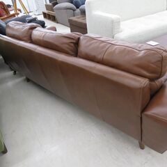 北海道 千歳市/恵庭市 近郊配送 ウニコ 3Pソファ MOLN sofa 3S 本革 ブラン レザー 店頭でのお受渡し大歓迎の画像