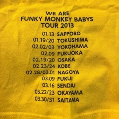 K2509-028 FUNKY MONKEY BABYS TOUR 2013 Tシャツ メンズ サイズ表記なし ほつれ汚れ有りの画像