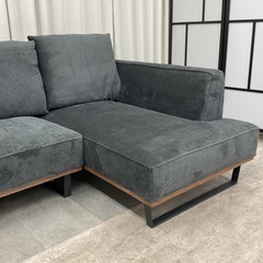 KI-3【新入荷　アウトレット品】ウィリー/ファブリック　カウチソファセット　グレーの画像