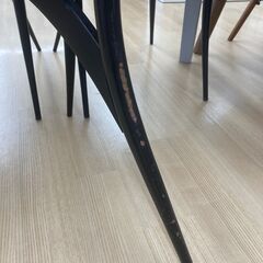 ★ジモティ割引あり★【リユースのサカイ野々市店】テーブルセット　グレー(幅)110×(奥行き)75×(高さ)70cm ※クリーニング済みの画像
