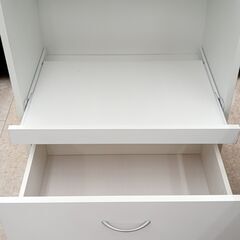 ★リユースのサカイ高崎店★TJ12757 株式会社　白井産業 食器棚 白 H120.6×D39.3×W58.4 クリーニング済みの画像