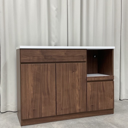 KI-6【新入荷　アウトレット品】オール120 キッチンカウンター　ブラウン