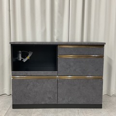 KI-8【新入荷　アウトレット品】ジーマ120/ストーン調　メラミントップ　キッチンカウンター　グレーの画像