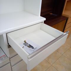 リユースのサカイ太田店★ジモティ割あり★ NITORI レンジボード ホワイト H206×D50×W100 クリーニング済み OJ10843の画像