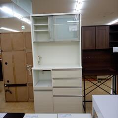 リユースのサカイ太田店★ジモティ割あり★ NITORI レンジボード ホワイト H206×D50×W100 クリーニング済み OJ10843の画像
