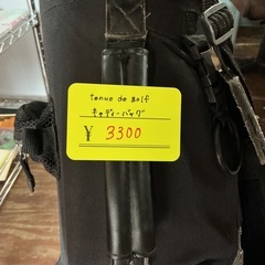 キャディーバッグ✨ tenue de golf ゴルフ用 スタンドキャディーバッグ 軽量 5分割 汚れアリ💦　黒の画像