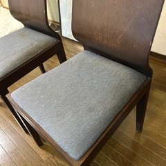 木製ダイニングチェア 2脚セットの画像