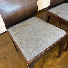 木製ダイニングチェア 2脚セットの画像