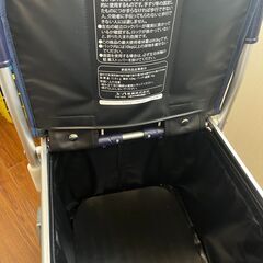 【★店頭引き取り限定】ユーバ産業(UBER) ワイヤーカート スワレル バッグ付き AS-0275 花柄ネイビーの画像