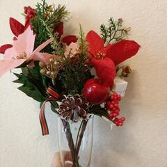 クリスマス卓上装花の画像