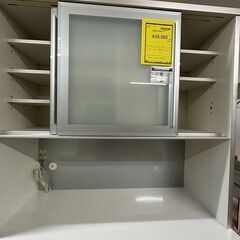 【ジャングルジャングル滋賀草津店】ジモティ来店特価!!　食器棚　松田家具　ホワイト　J-250911の画像
