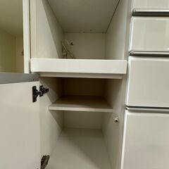 【ジャングルジャングル滋賀草津店】ジモティ来店特価!!　食器棚　松田家具　ホワイト　J-250911の画像