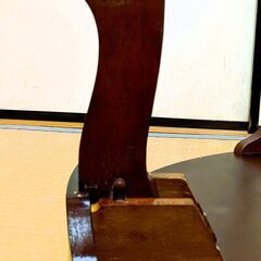 円卓（ちゃぶ台：脚折り畳み可）直径74センチ高さ31センチの画像