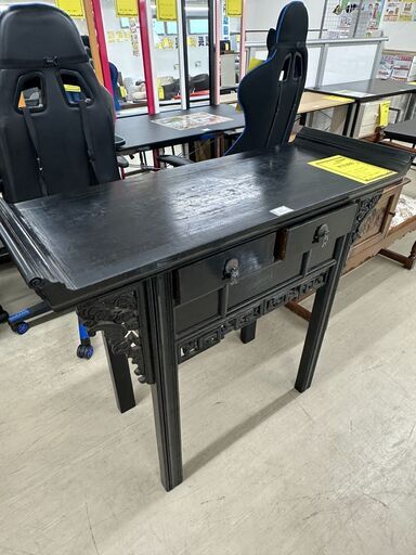 【ジャングルジャングル滋賀草津店】ジモティ来店特価!!　李朝風飾り棚　ブラック　　J-250916