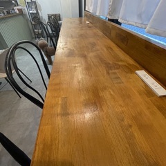 カフェカウンター　バーカウンター　長机　２５０cm 　造作家具の画像