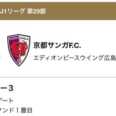 サンフレチケット1枚　　　　　　　　　　
9/12（金）京都サンガ戦　の画像