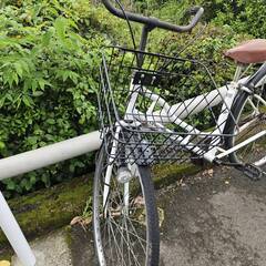 リサイクルショップどりーむ鹿大前店　No.395　自転車　シティサイクル　27インチ　ホワイト　エコチャリNo.22118Uの画像