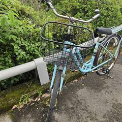 リサイクルショップどりーむ鹿大前店　No.396　自転車　シティサイクル　26インチ　水色　エコチャリNo.22177Uの画像
