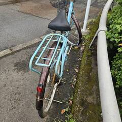 リサイクルショップどりーむ鹿大前店　No.396　自転車　シティサイクル　26インチ　水色　エコチャリNo.22177Uの画像