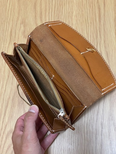 長財布、ロングウォレット、革、レザー、セミオーダー品