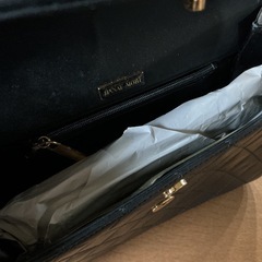 オシャレ😎  美品✨ HANAE MORI ハナエモリ　ショルダーバッグ👜 ゴールドチェーン ゴールド金具 バッグ かばん 本革 黒 ゴールドの画像