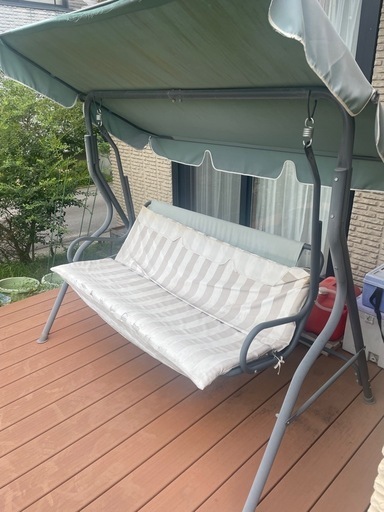 ガーデンスゥイングベンチオーニング付き