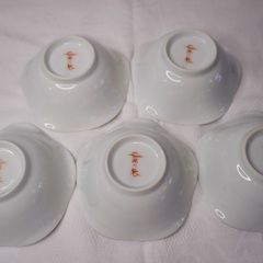 深川製磁 寿赤絵 小皿 5枚 有田焼 皇室御用達の画像