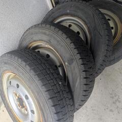 軽自動車冬145/80/13 鉄ホイールつきの画像