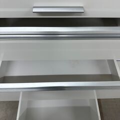 【ジャングルジャングル滋賀草津店】ジモティ来店特価!!　キッチンカウンター　高橋木工　ホワイト　J-250930の画像