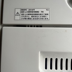 【マサ様/8日　18時頃　決まり】洗濯機　2018年　YWM-T50A1の画像