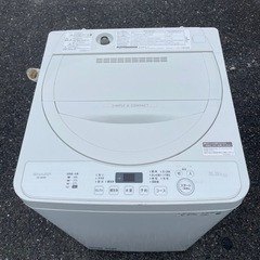 北九州市内配送無料　保証付き 2020年製　SHARP ES-GE5D-W 全自動洗濯機 ホワイト系 [洗濯5.5kg /乾燥機能無 /上開き] の画像