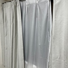 【本日中処分予定】カーテン レースカーテンセット(大窓×2小窓×1)の画像