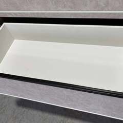 国産 昇光家具 石目調 キッチンカウンター、モダンデザイン、幅160cm Used/キレイの画像